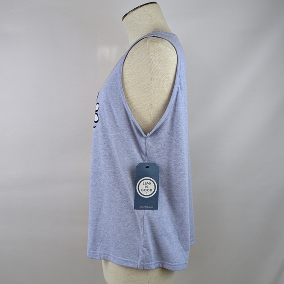 Life Is Good Have A Nice Daisy Lounge Sleep Tank Top Blue L NWT - Picture 3 of 9